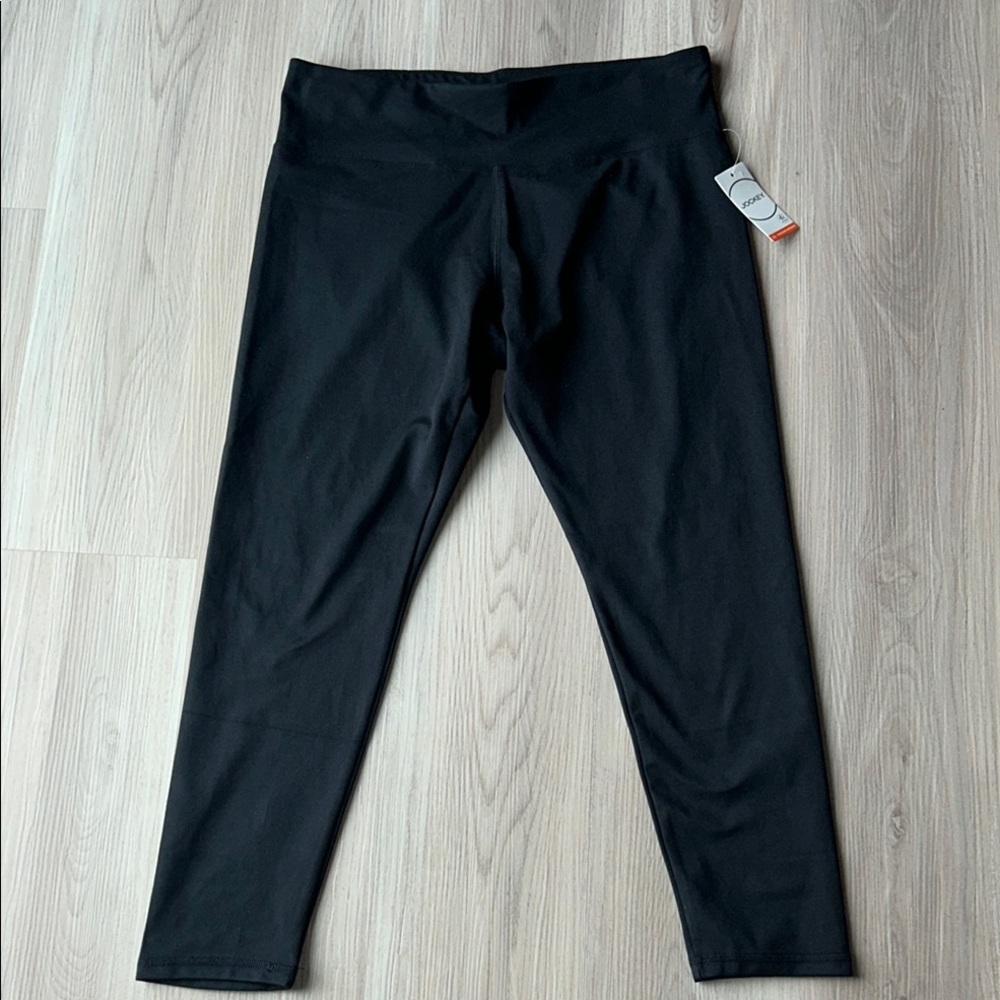 Jockey High-Waisted Interlock Leggings 2X Pocket Moisture Wicking Gym Athletic